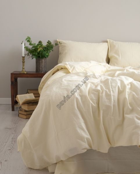Комплект постільної білизни 160x220 LIMASSO AKDENIZ KREMI STANDART кремовий 800323 фото