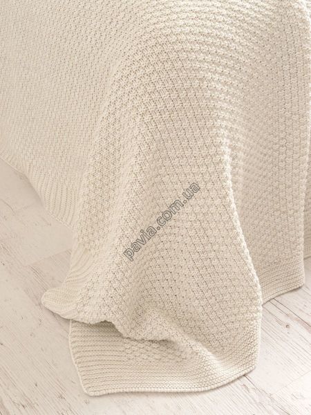 Покривало 220x240 BETIRES DENIZ STONE (50% бавовна, 50% акрил) молочне 700504 фото