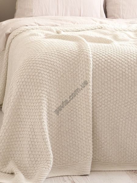 Покривало 220x240 BETIRES DENIZ STONE (50% бавовна, 50% акрил) молочне 700504 фото